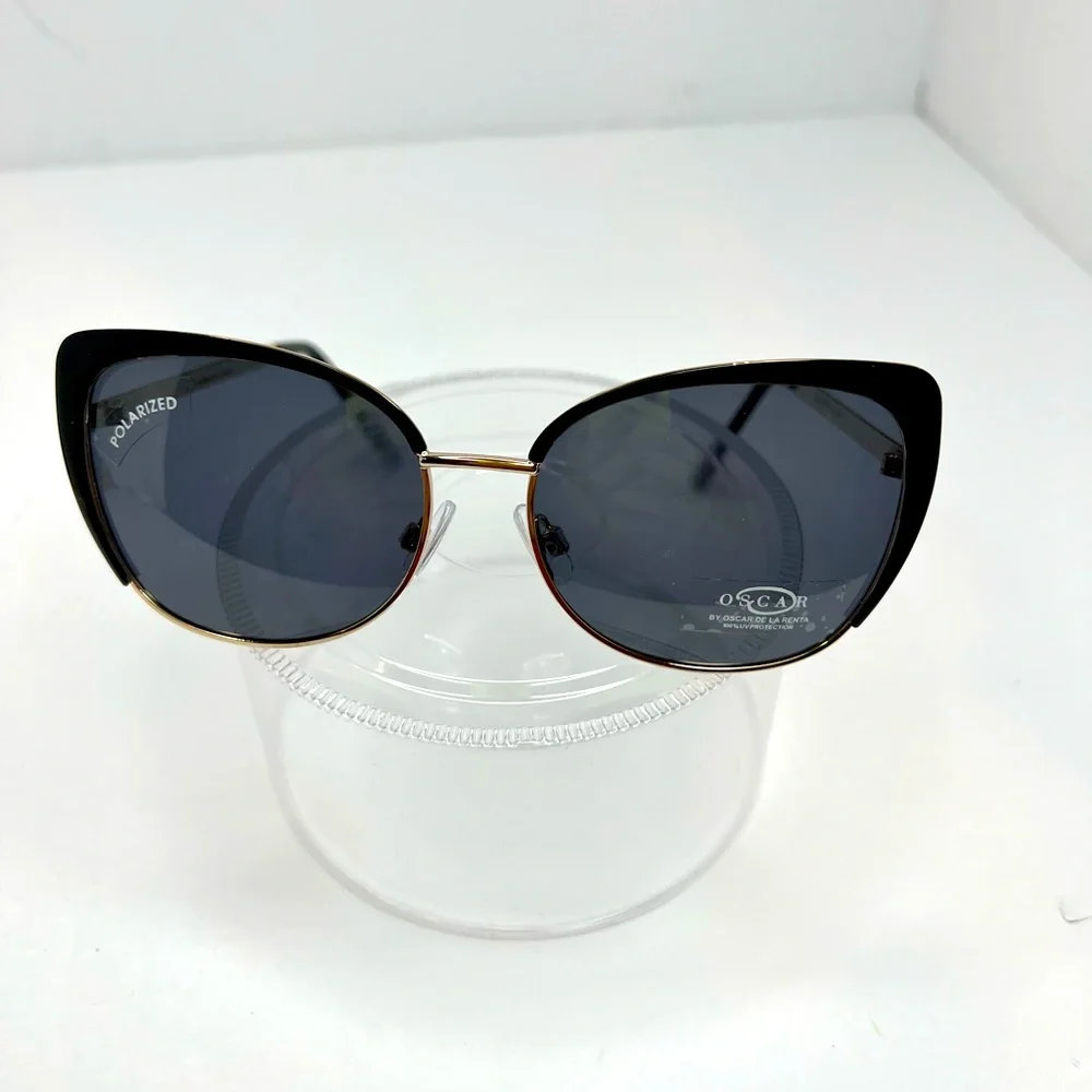 OSCAR BY OSCAR DE LA RENTA, METAL FRAME POLARIZED SUNGLASSES, SUPER NICE & CHIC